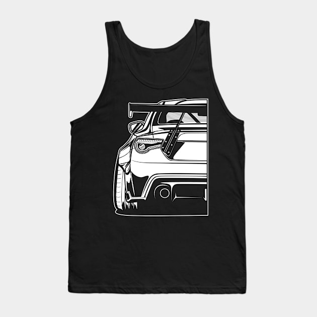 Toyota GT86 / Subaru BRZ (White Print) Tank Top by idrdesign